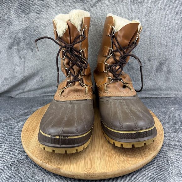 Vintage Sorel Scout Boots Mens Size 9 Brown Leather  display picture 2